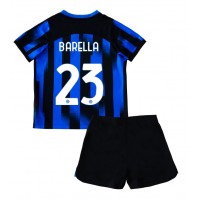 Inter Milan Nicolo Barella #23 Domaci Dres za djecu 2023-24 Kratak Rukav (+ Kratke hlače)